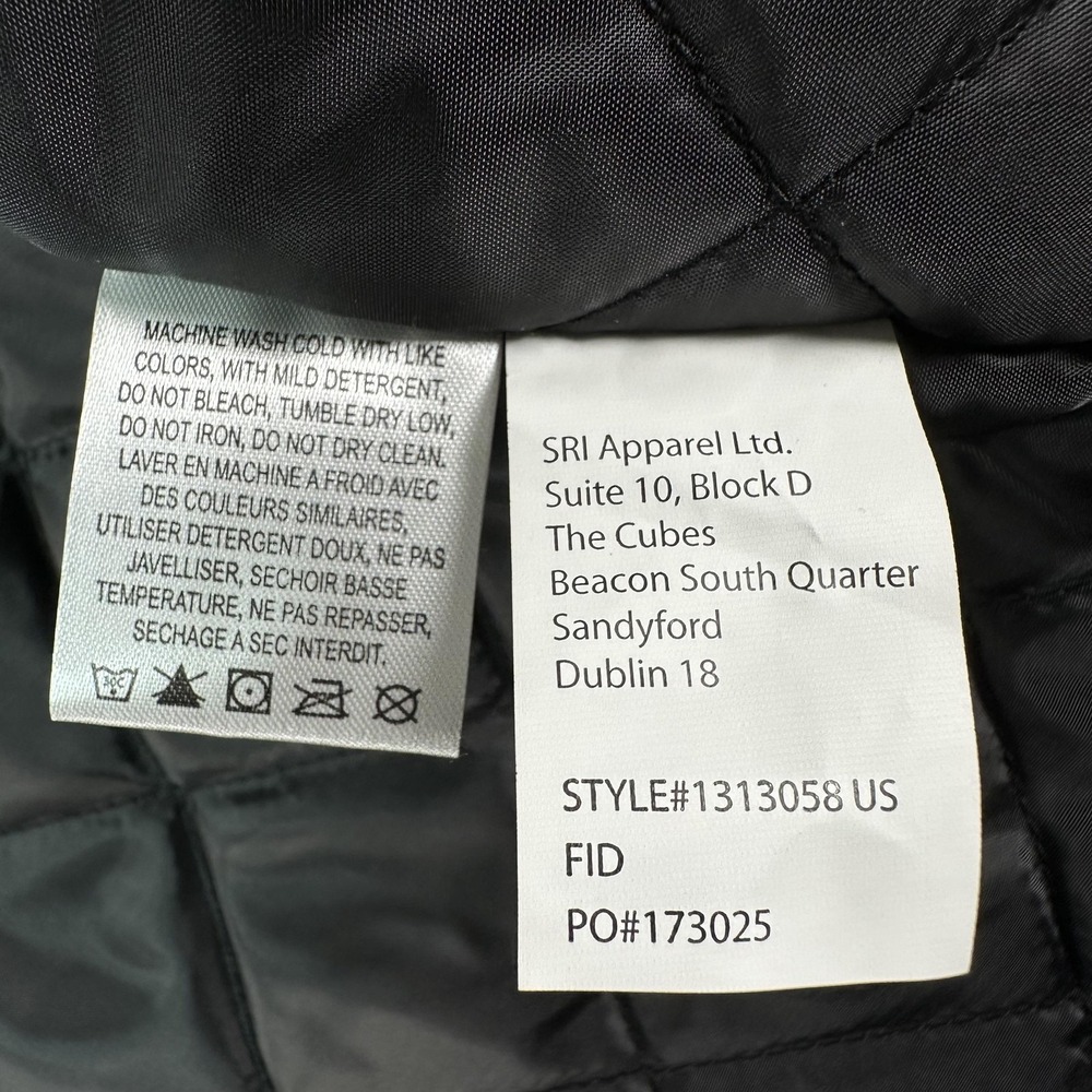 CAT Active Work Jacket Mens Medium Navy Blue Hooded Fleece Quilted Lined Durable - Picture 9 of 15